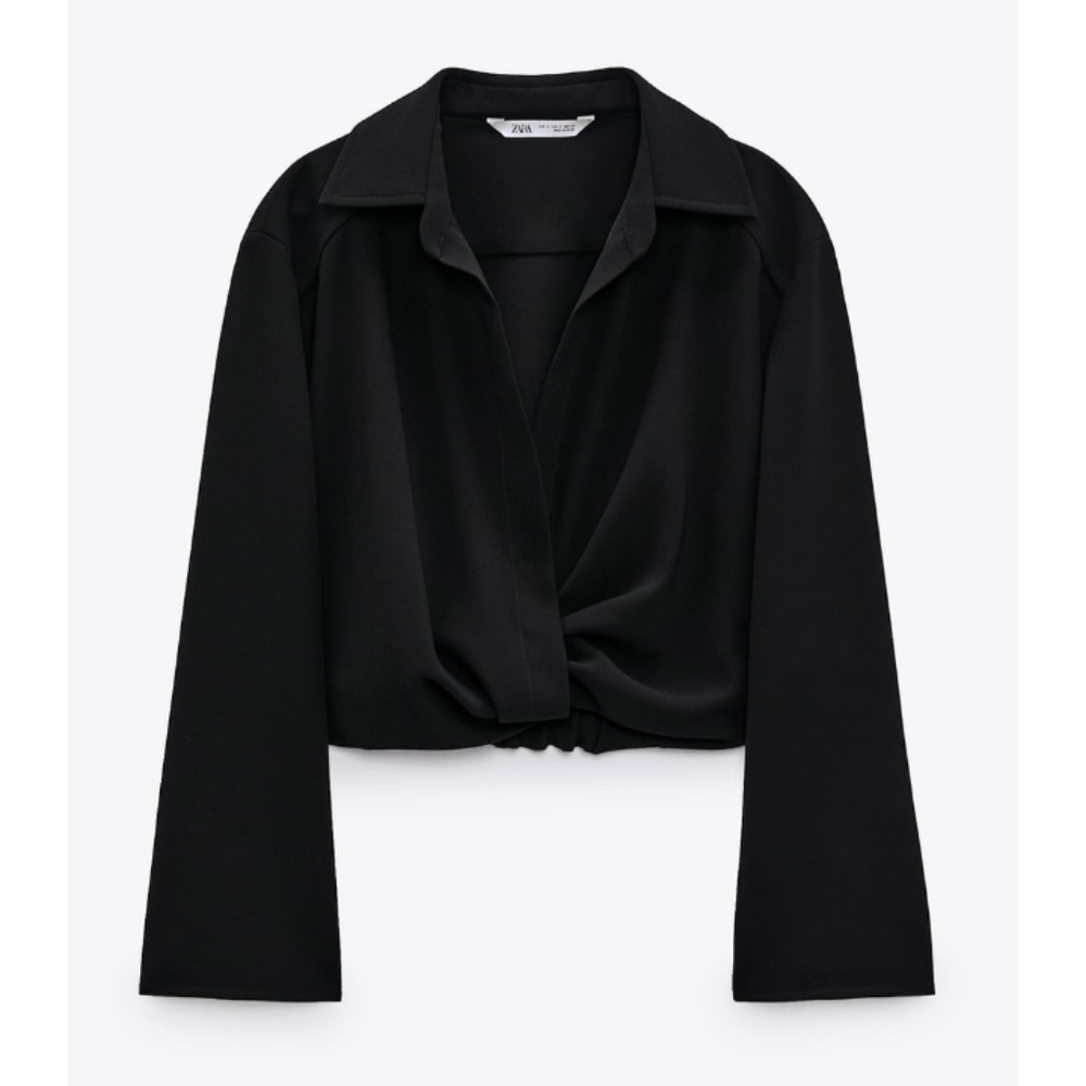 ZARA pleated cropped top